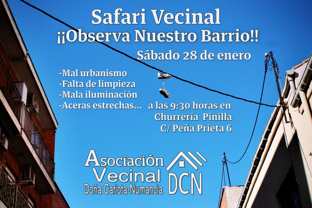 Sábado 28 de enero recorrido por el barrio para observar las deficiencias de nuestro entorno